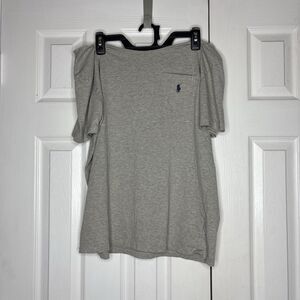 Polo Ralph Lauren Gray Pocket Tee Large Embroidered Logo Shirt